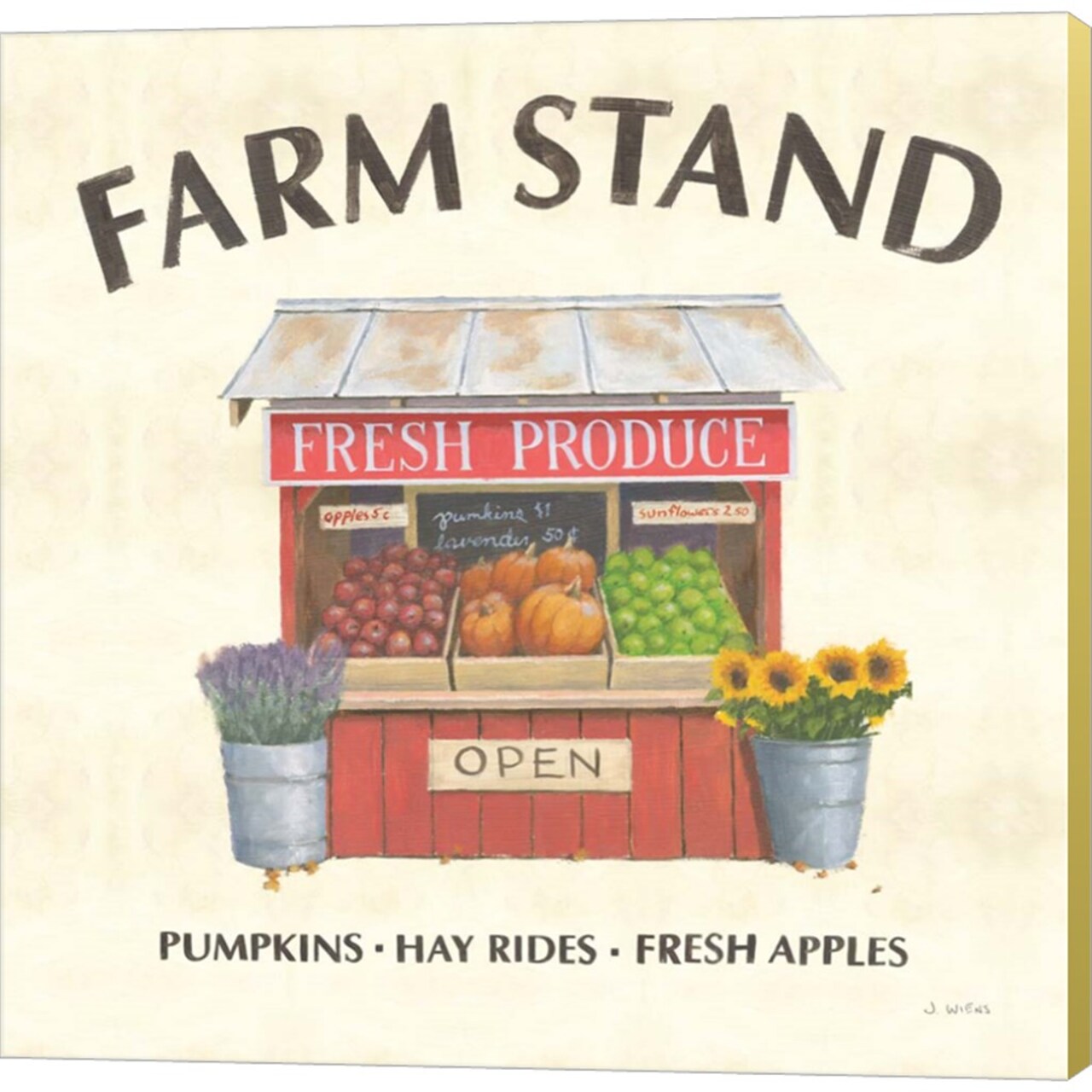 Heartland Harvest Moments II Farm Stand by James Wiens 12" x 12" Canvas Wall Art